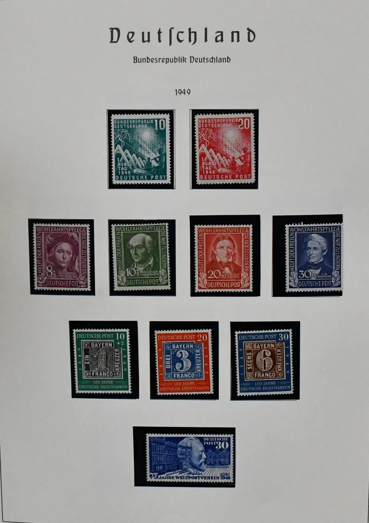 ФРГ, 1949/1980, кроме 136 и 138, полная, негаш./без наклейки коллекция с 111/16, в альбоме Leuchtturm. При этом все благотворительные с 1949 полн.…