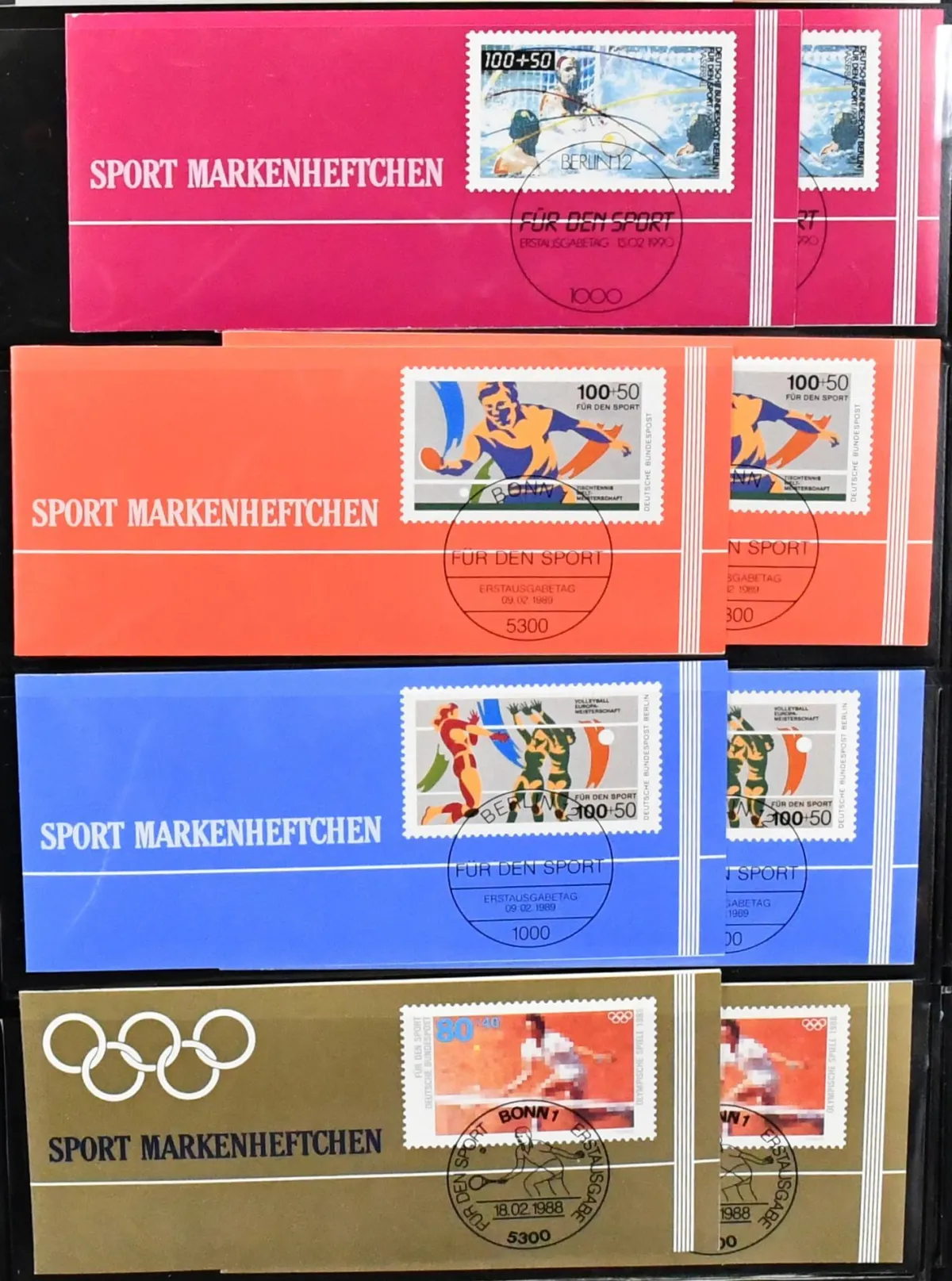 Bund, Bestand von ca. 250 postfr. Sondermarkenheftchen (ca. 1982-2000), dabei Sporthilfe, Rotkreuz und Wohlfahrtspflege, fast alles unbeschriftet