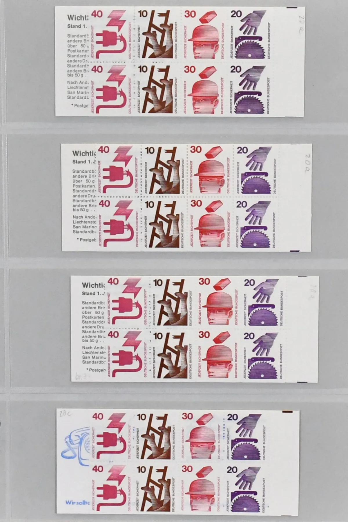 Bund, lot of about 100 stamp booklets, varied, ex MH 20/40, in ring binder. Mi., all calculated at lowest, already 1200,-