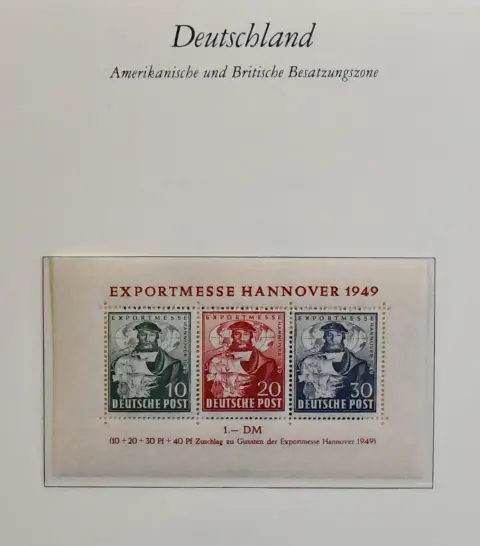 ФРГ/Бизона, 1948-1977, негашеная/** коллекция в альбоме Borek, включая Бизону блок 1 **, ФРГ с № 171/72, с 1955 почти полная