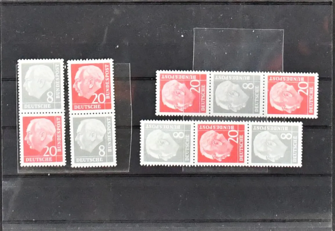 Bondsrepubliek, 1958, partij Heuss samendrukken S49 tot 52YII compleet postfris, Mi. 350,-