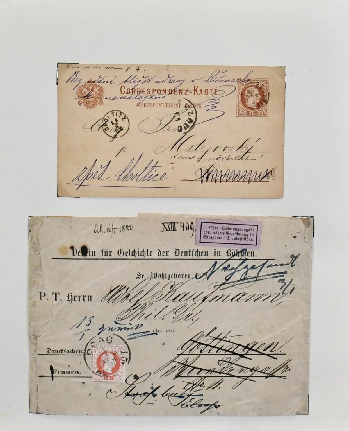 "Retour-Zurück", decades-old exhibition collection focusing on Austria, Germany and Czechoslovakia with many better items, including...
