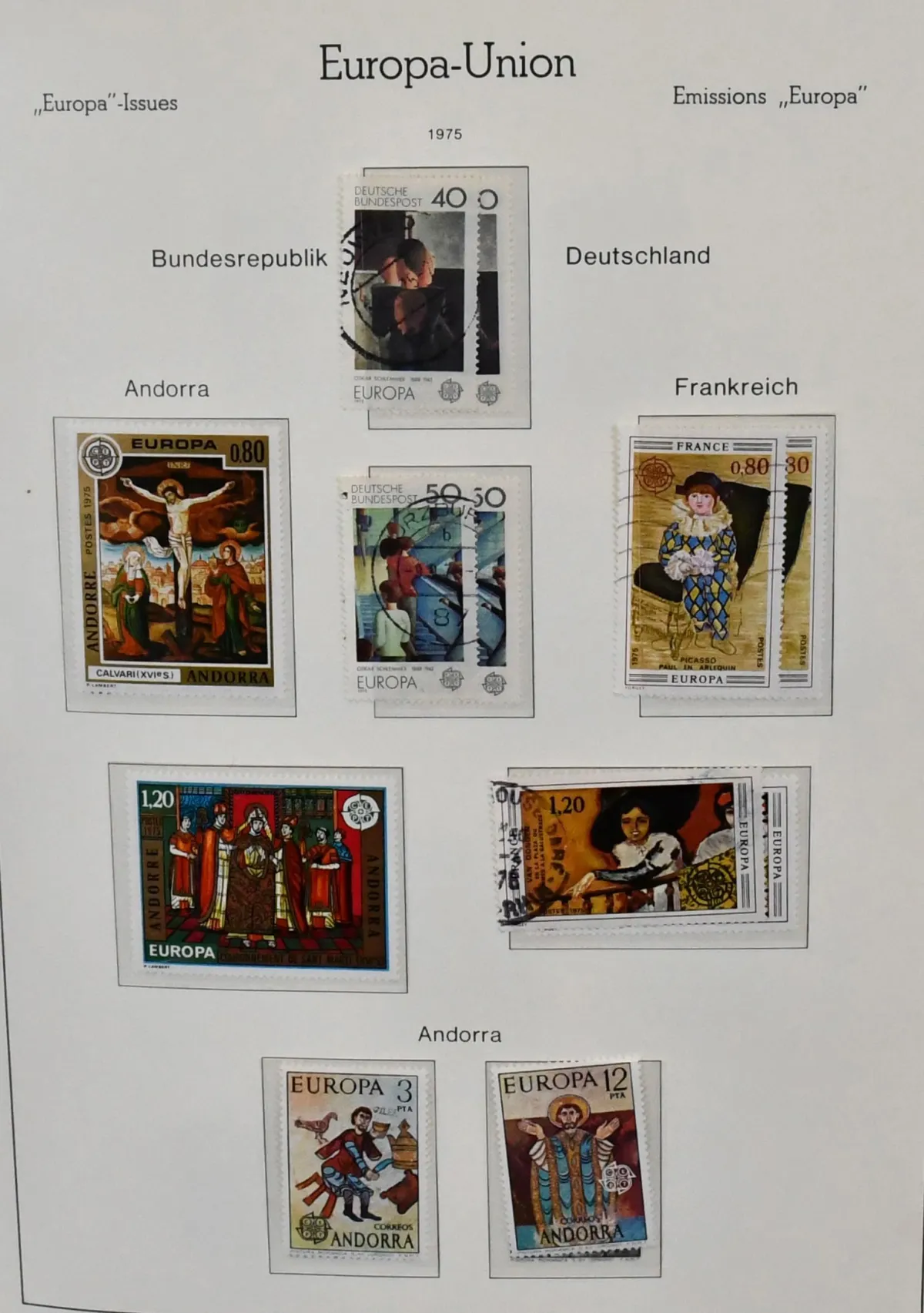 Europa-Union, CEPT, postfrisse verzameling gemeenschappelijke uitgiften, van 1975-1985 compleet, bovendien de meelopers uit dezelfde periode compleet, alles samen ...