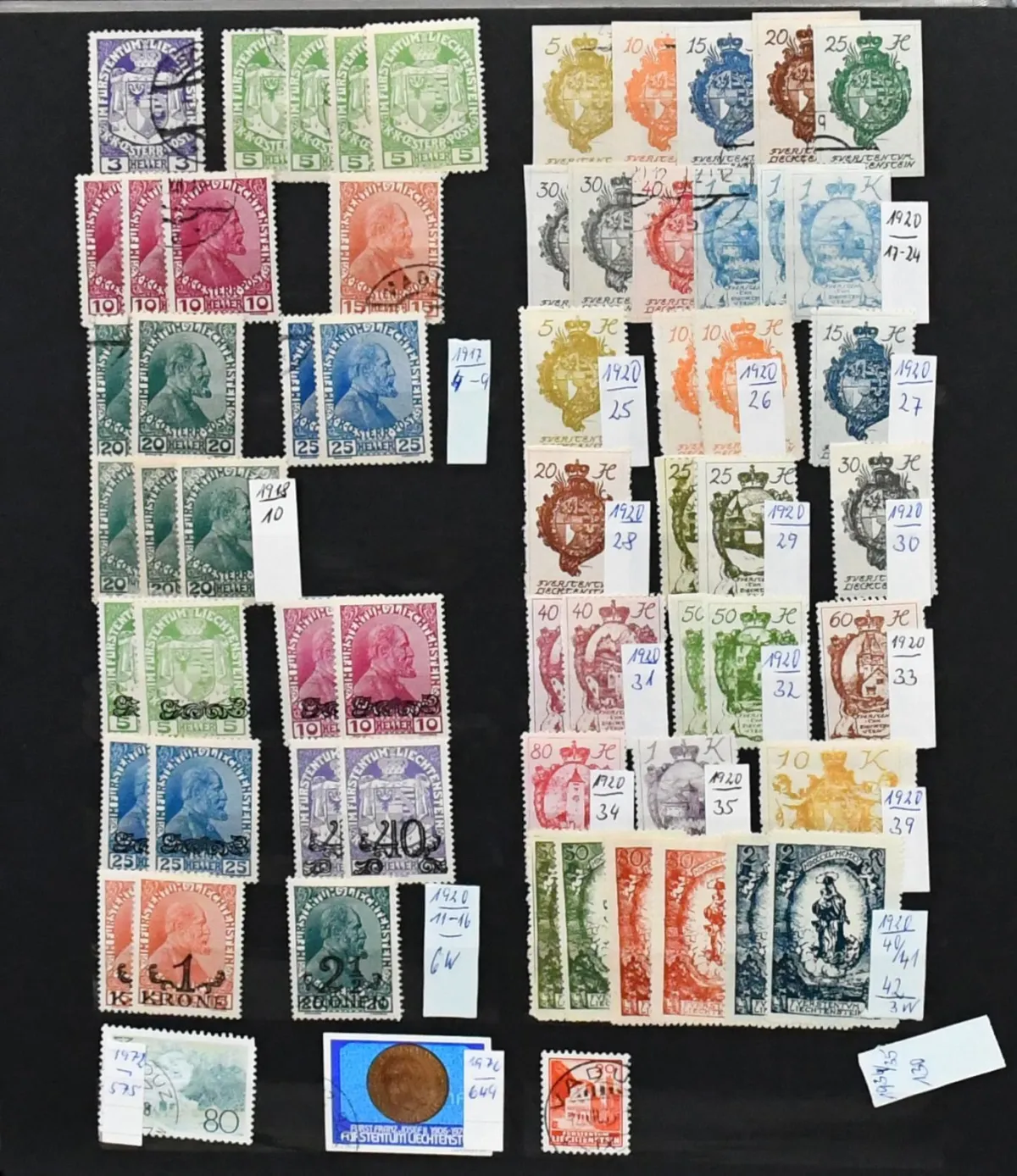 Europa, Kleinstaaten, Slg. mit Liechtenstein Nr. 4/16, Luxemburg postfr. Paar Nr. 488/89 (Mi. 100,-), Monaco Nr. 3/4 ungebr. (Mi. 160,-), Nr. 6 gest. etc.
