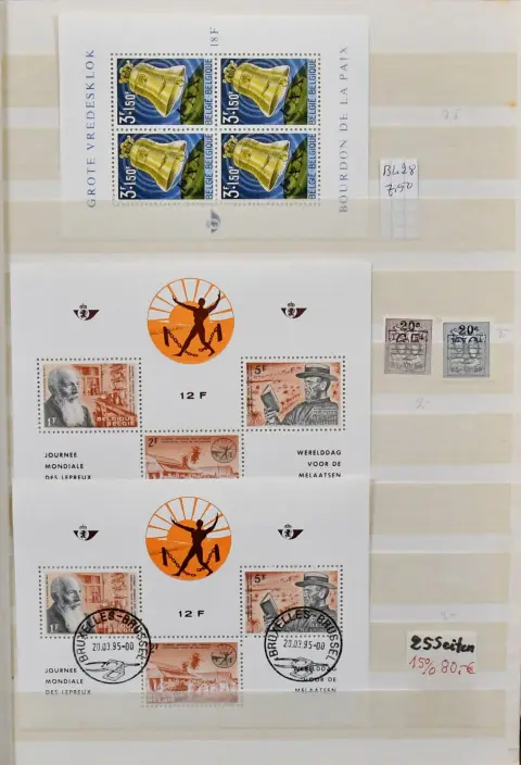 Belgium, 1963-2009, rich mint block collection with about €270 face value alone