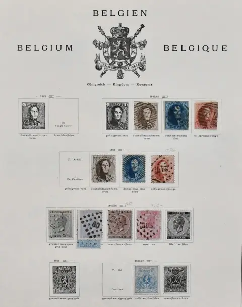 Belgium, 1858-1915, unused and used collection on old Schaubek pre-printed pages, including among others no. 7-9, 11-13, 21 unused, 36-37, 42-47, 106 unused, etc.
