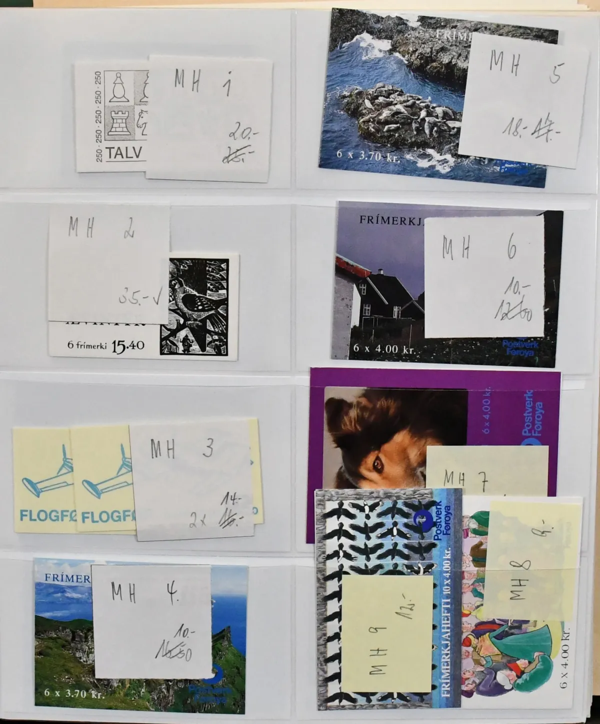 Färöer, 1975-2000, postfr. Slg. im SAFE-Dual-Vordruckalbum, vielfach per zwei, zusätzlich mit MH. Mi. 1600,-