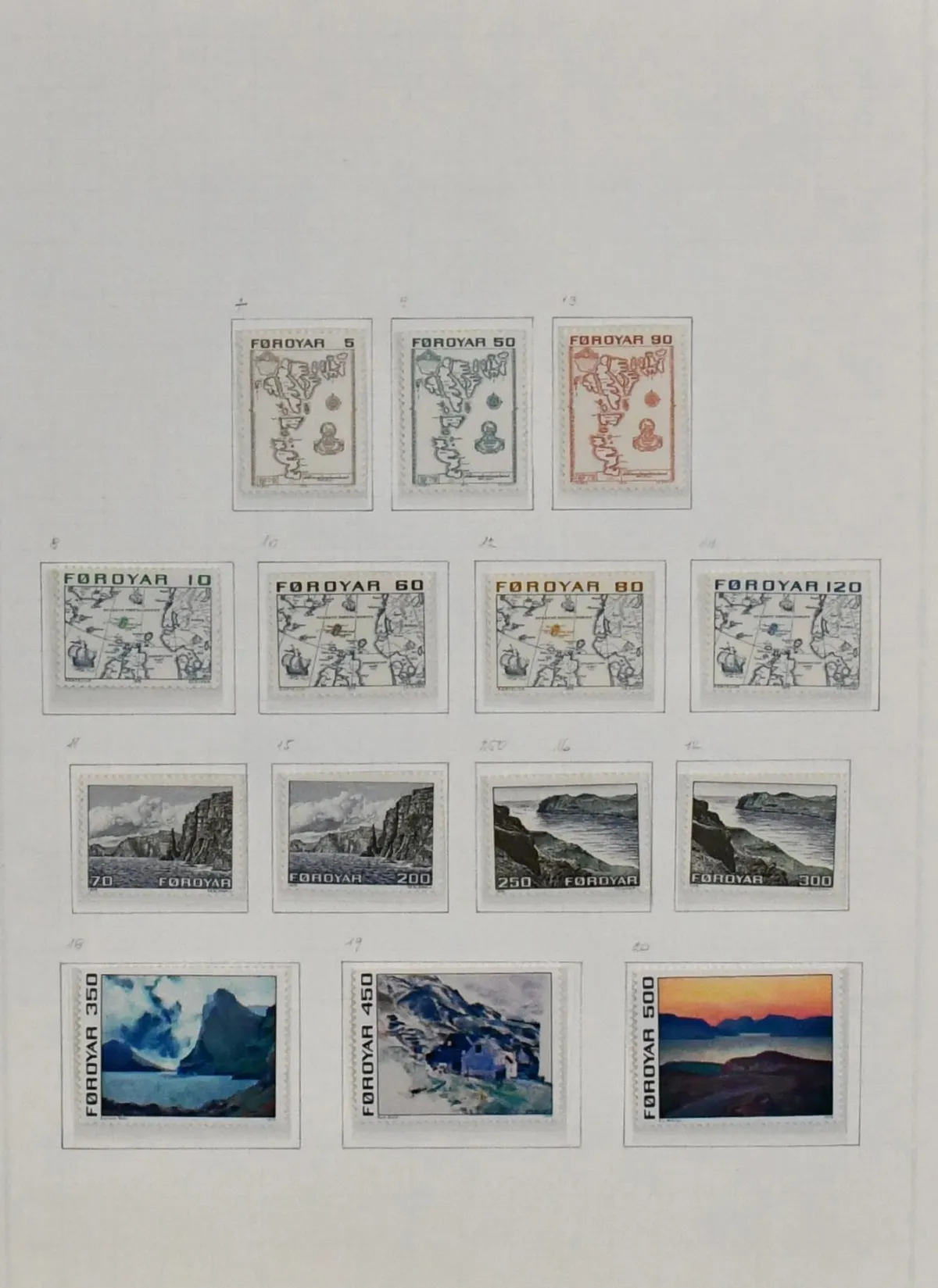 Faeröer, 1975-1985, complete postfrisse verzameling