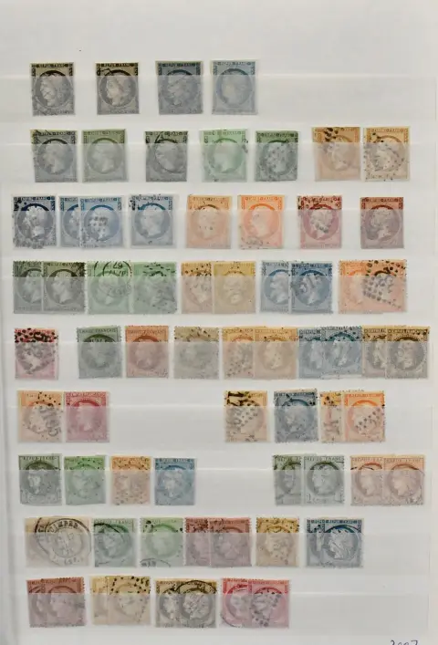 Франция, 1849/2000, коллекция из ок. 2600 в основном гашёных марок, частично в нескольких экземплярах, начиная с ок. 70 марок Ceres и Napoleon, в толстом альбоме. Включая дважды № 3/4, 10/16 частично в нескольких экз., в том числе широкоформатный № 14, 18/31, 45/55, «Аллегория» до 5 Fr., № 96/100 и т.д. Каталоговая стоимость Michel только выпусков до 1900 уже составляет 2200,-