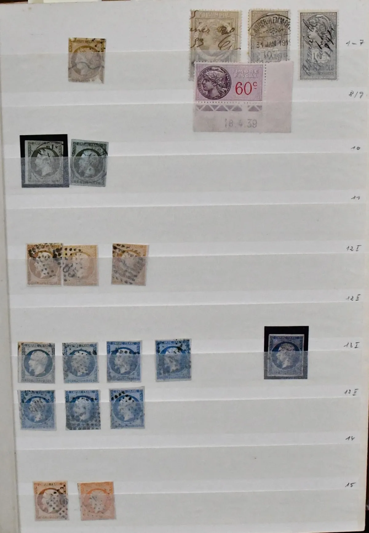 France, approx. 1849-1940, mainly used collection in stockbook with approx. 1200 values, including various Napoleon, allegories, Sower in abundance, etc.