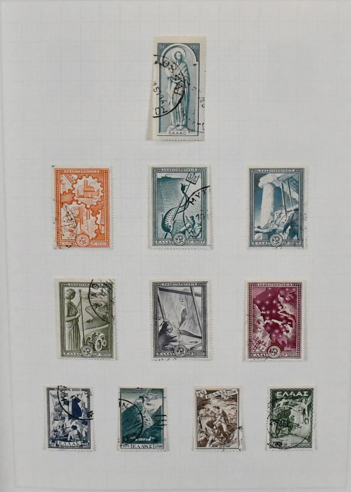 Greece, 1896-1981, extensive collection in all conditions in binder, from some Olympic values, definitive series, 40s/50s with better values, from about 1960 largely complete, partly mint