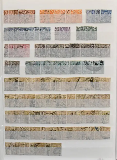 Wielka Brytania, 1912/1955, kasowany, różnorodny zestaw około 1700 wartości, w tym m.in. nr 127/40, 154/67, 175/85, 186, każdy wielokrotny, itd. Mi.…