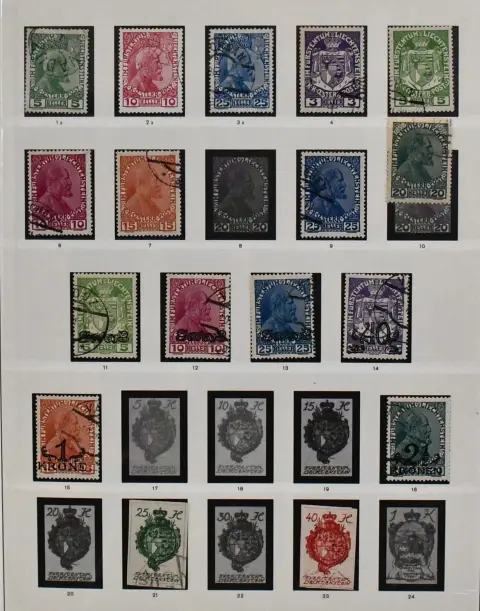Liechtenstein, 1912/1990, kasowana kolekcja od nr 1/3, z lepszymi wydaniami, m.in. nr 53/59, 94/107 (Mi. najtaniej 950,-), 285/87, 311/18 itd., od ...