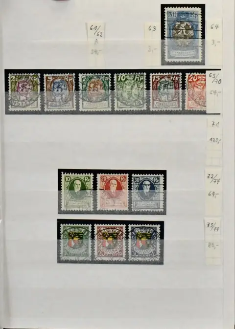 Liechtenstein, 1917/1944, sauber gestempelte Slg. besserer und gesuchter früher Ausgaben ab Nr. 4/39, mit Nr. 65/70, 72/77, 90/93, 122/24, 148, 171/79, 183/85…