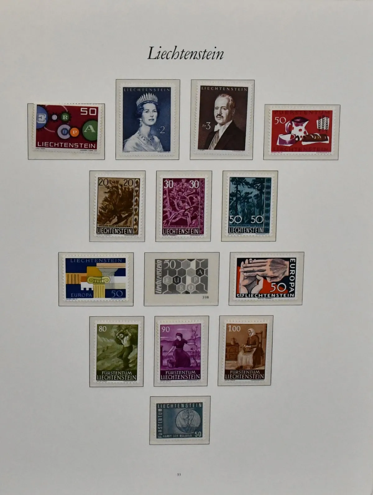 Liechtenstein, 1961/1997, complete postfrisse verzameling in twee voorbedrukte albums, plus enkele vellen/kleinbogen, o.a. KLB nr. 449, 590, 614 enz. Mi. tot 1995 1600,- plus 70,-…