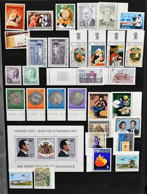 Luxembourg, 1980-2005, clean subscription collection, both mint and used, including around 120,- Euro face value etc.