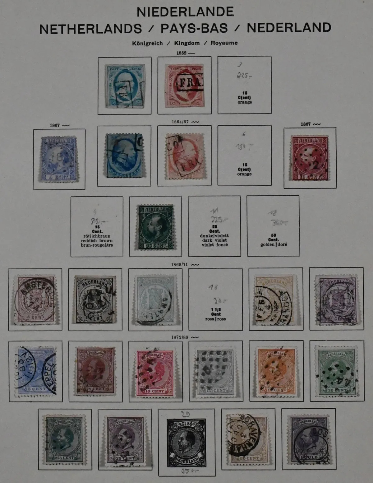 Netherlands, 1852/1972, used collection from classic, including better ones such as no. 14, 18, 19/27, many complete sets, among others children's sets from 1924, no. 205/12 etc., in…