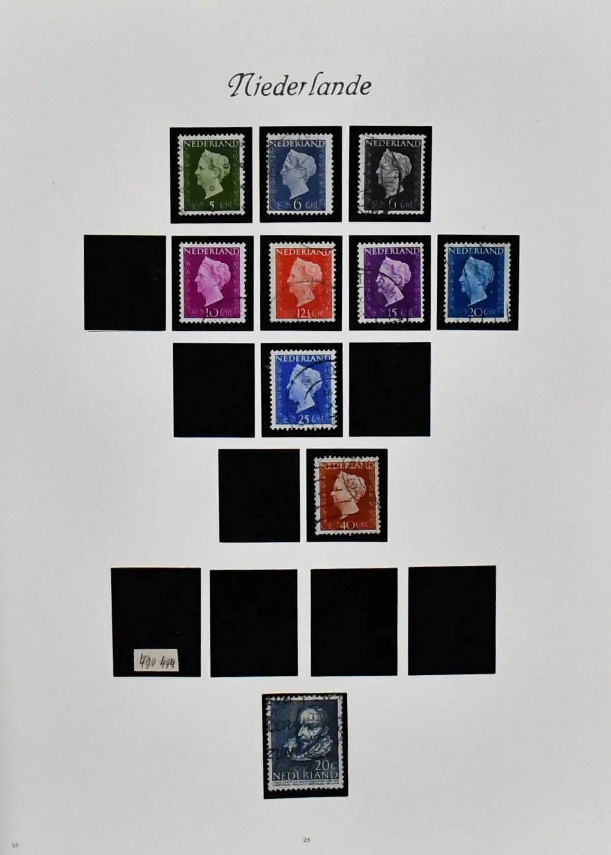 Pays-Bas, 1945/1975, coll. obl. avec de nombreuses séries compl., entre autres de 1960-1975 quasi compl., dans album préimprimé Borek