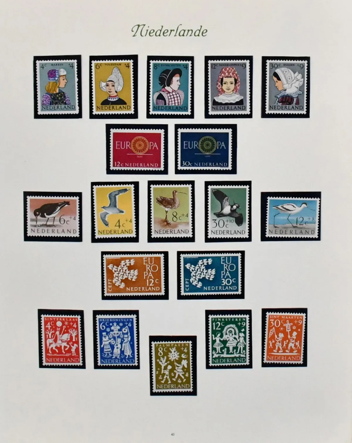 Netherlands, 1960/1987, mint collection, without year 1986, complete, in two Borek pre-printed albums. Mi. 700,-