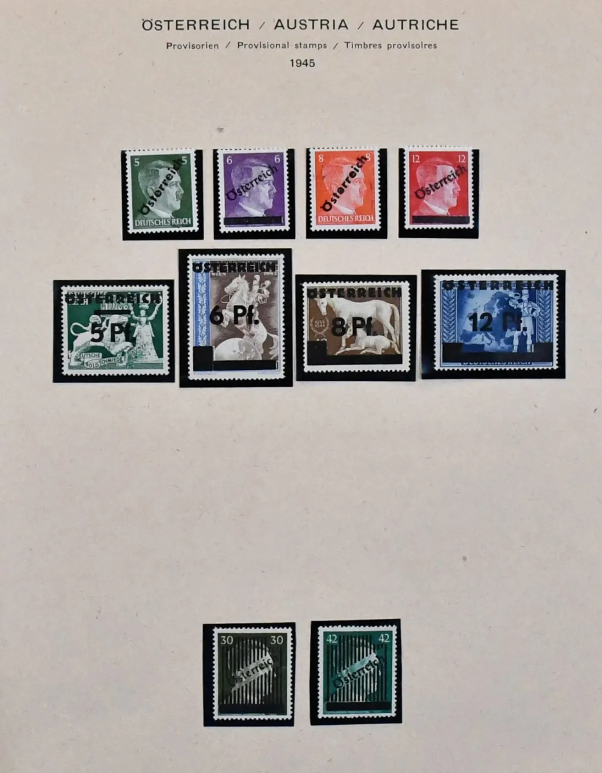 Austria, 1945/1994, complete collection from no. 697, mint never hinged, initially partly used, in two Schaubek pre-printed albums. Including no. 878/92 used,...