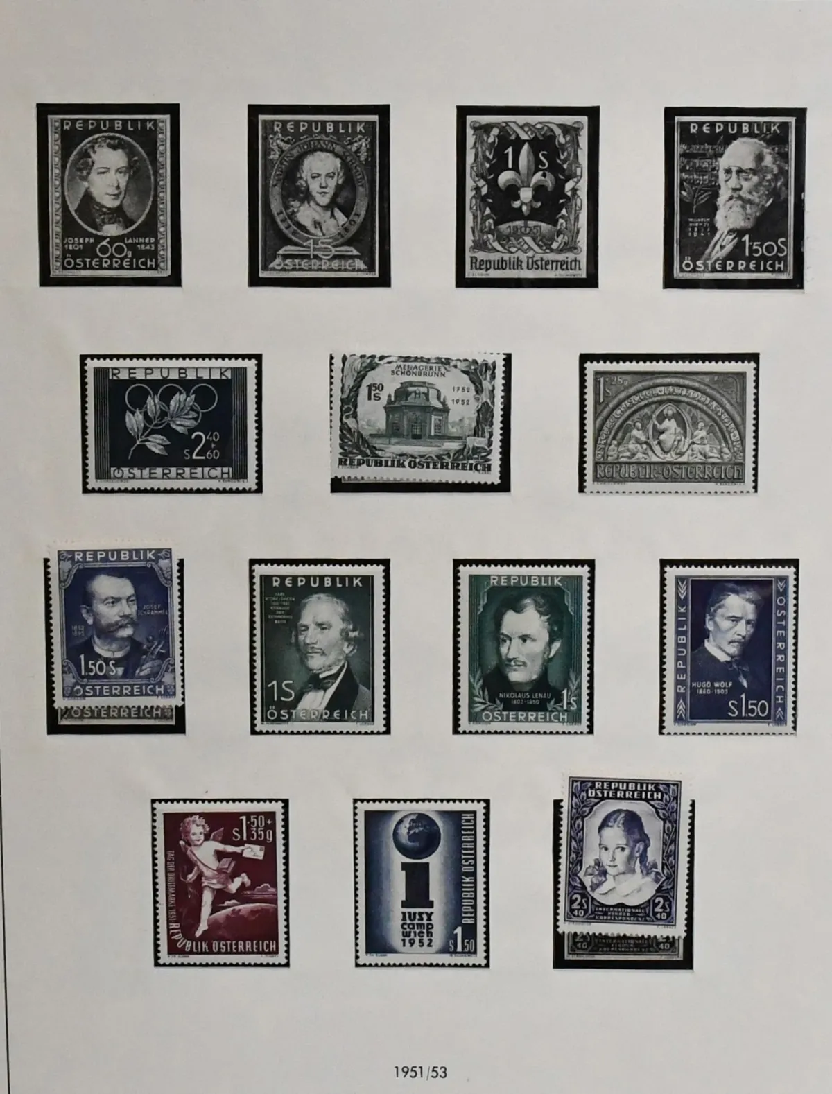 Austria, 1945-2000, mint never hinged collection in three SAFE pre-printed albums, incomplete at the beginning, almost complete from about 1954 with some better early values, Mi. 1500,-