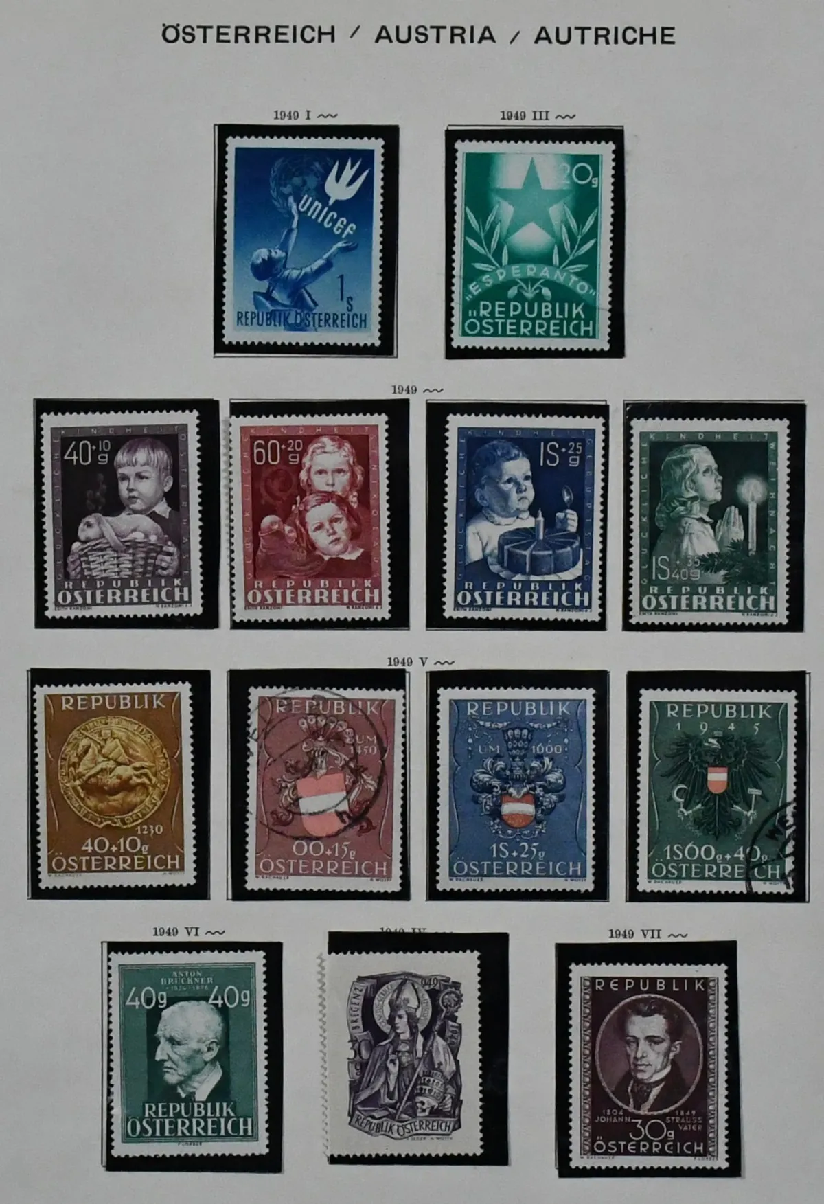 Austria, 1945/1975, collection from no. 721/37, without no. 985, almost complete, incl. no. 878/92 used, 929/32 mint never hinged, 937/40, 952/54 mint never hinged (Mi. 150,-), 960/63…