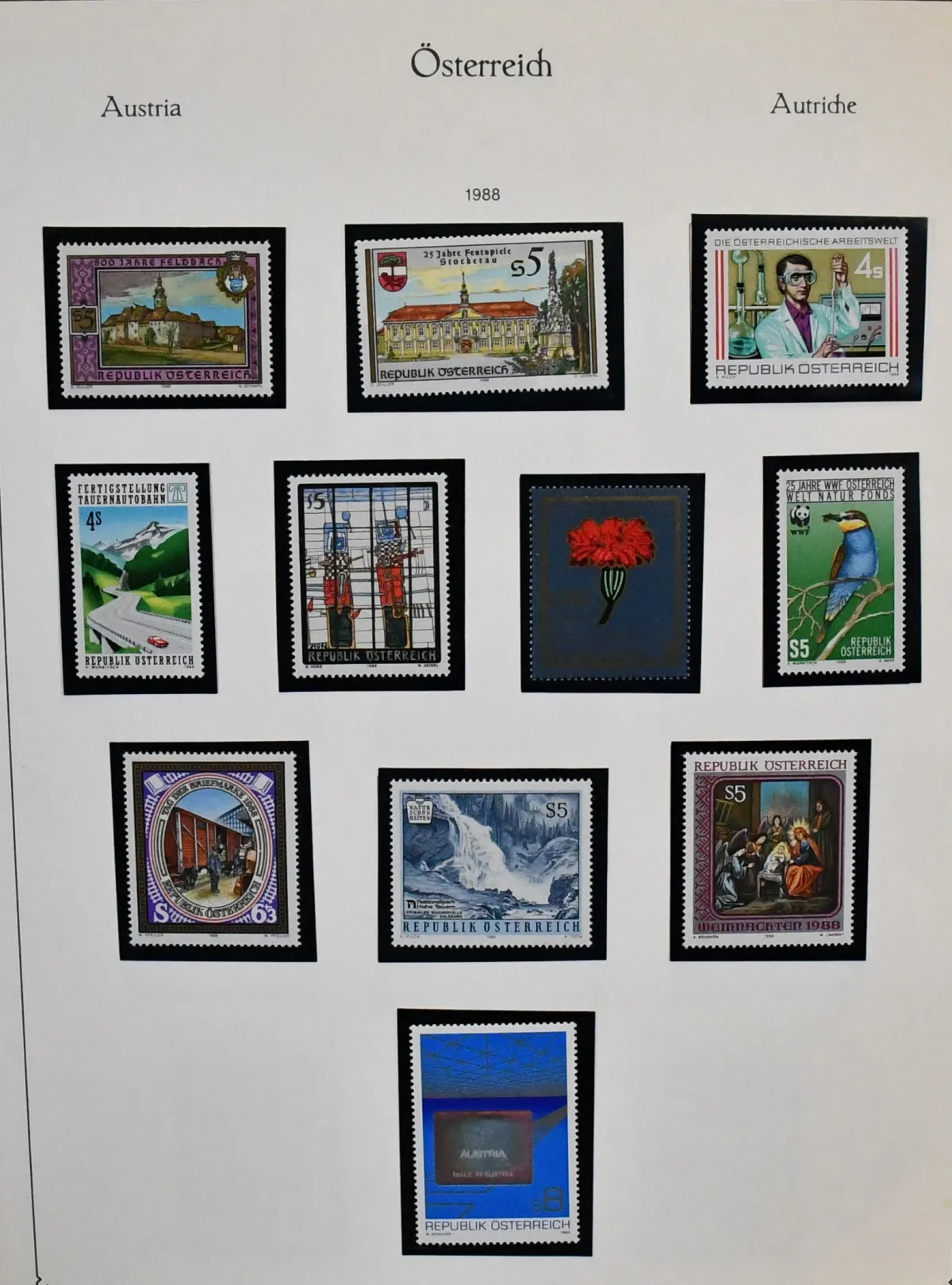 Austria, 1945/1988, partly mint, partly used collection from No. 660/73, from No. 697, almost complete except a few issues, incl. No. 929/32 used etc., from 1964-1988 entirely mint, in Schaubek preprinted album. Mi. 1600,-