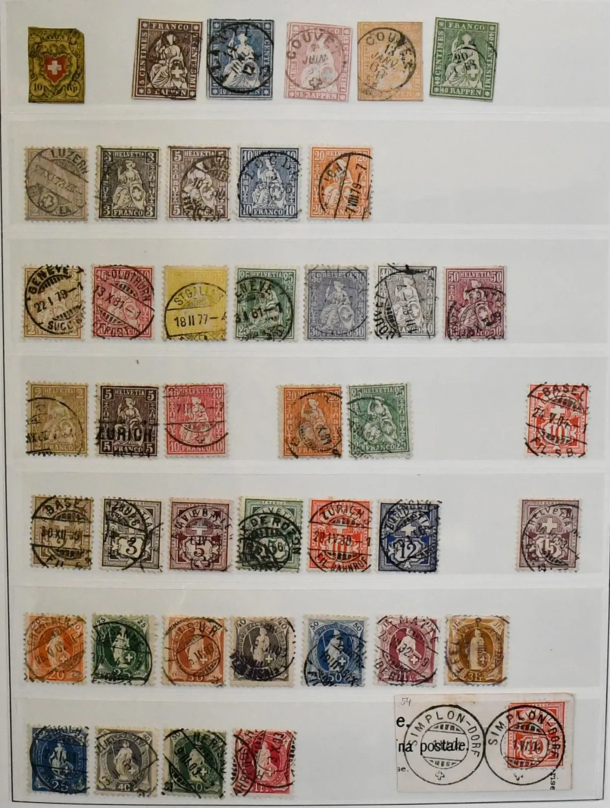 Suisse, 1850-1997, collection oblitérée dans classeur Leuchtturm, les dernières décennies complètes d'abonnement. Mi. 3900,-
