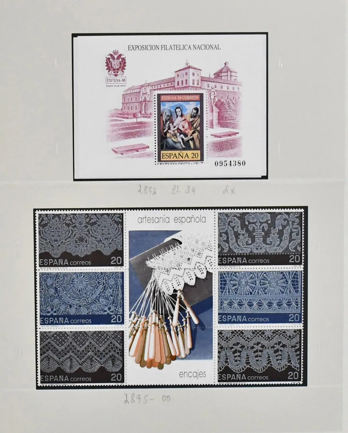 Espagne, 1975-2000, coll. complète à surcomplète neuf dans trois albums SAFE-Dual, avec carnets, blocs parfois en double, ATM etc. Mi. 3900,-