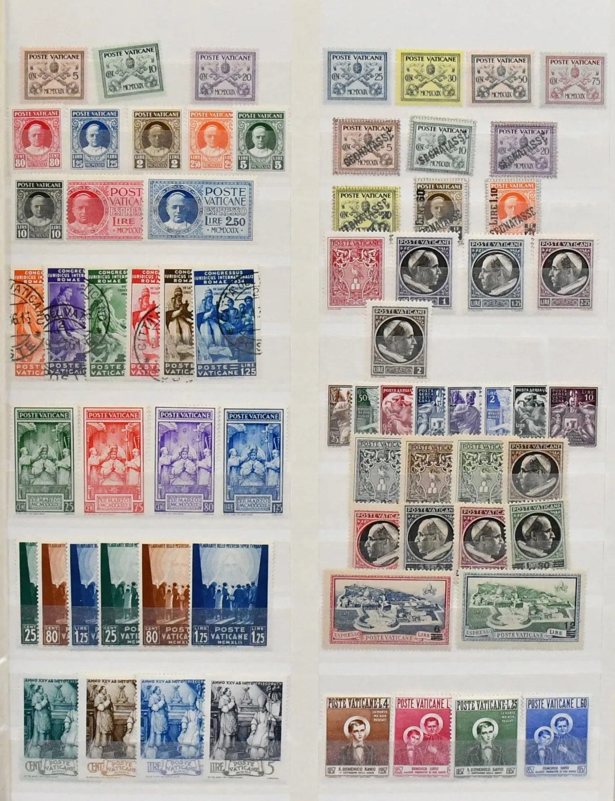 Vatikan, 1929-1983, meist postfr./ungebr. Slg. ab Nr. 8/15, Juristen, Nr. 45/50 gest. etc., ab ca. 1960 weitgehend postfrisch gesammelt