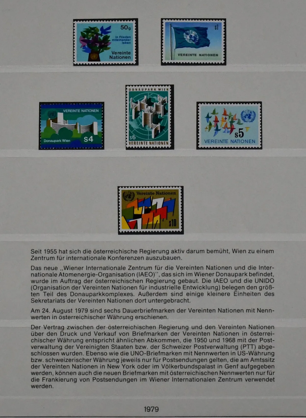 United Nations, mint collection with Geneva, complete 1969-1986, and Vienna from 1979, Lindner-T album, with thematic collection