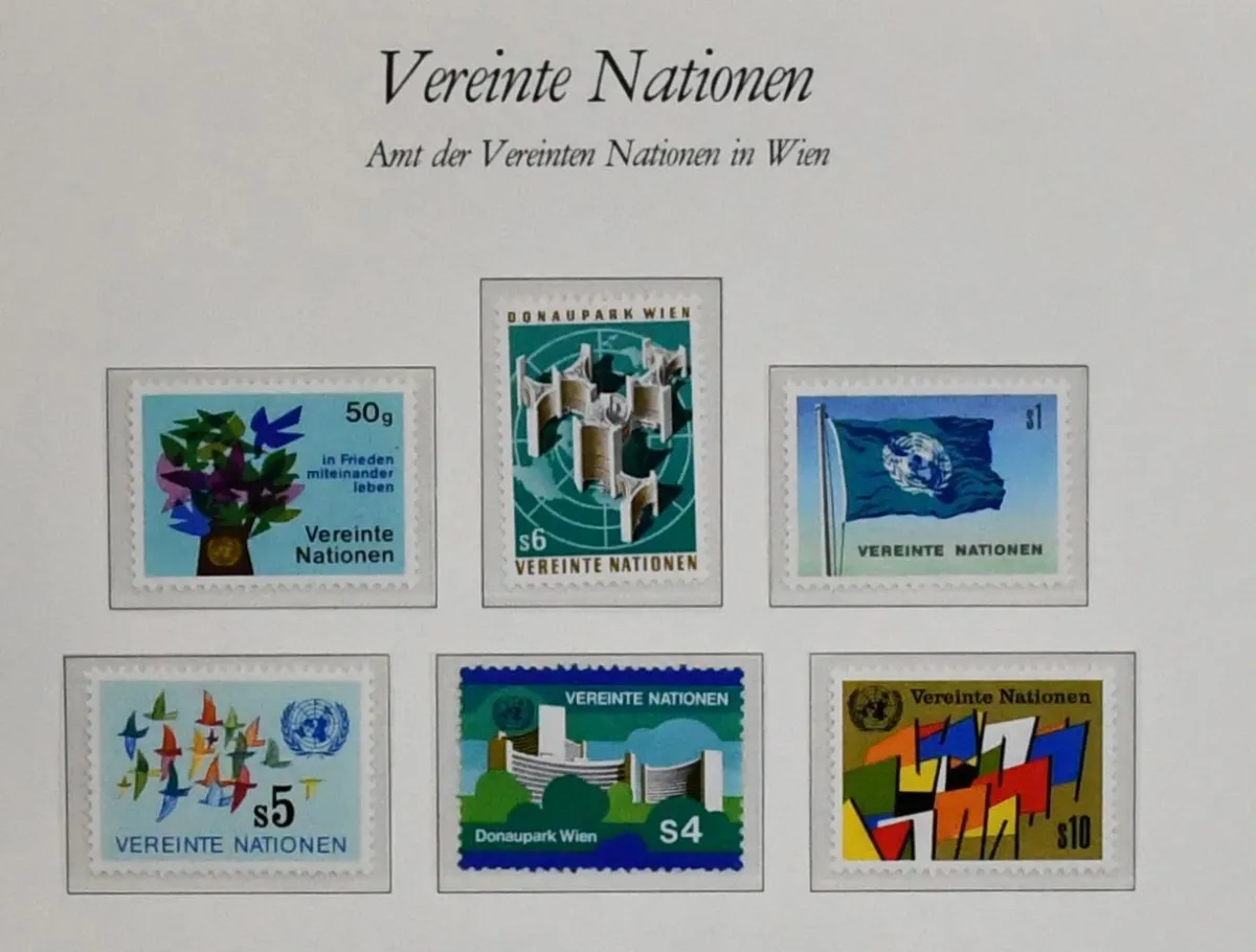 United Nations, Vienna, complete mint collection, 1979-1991, with some miniature sheets, Borek album
