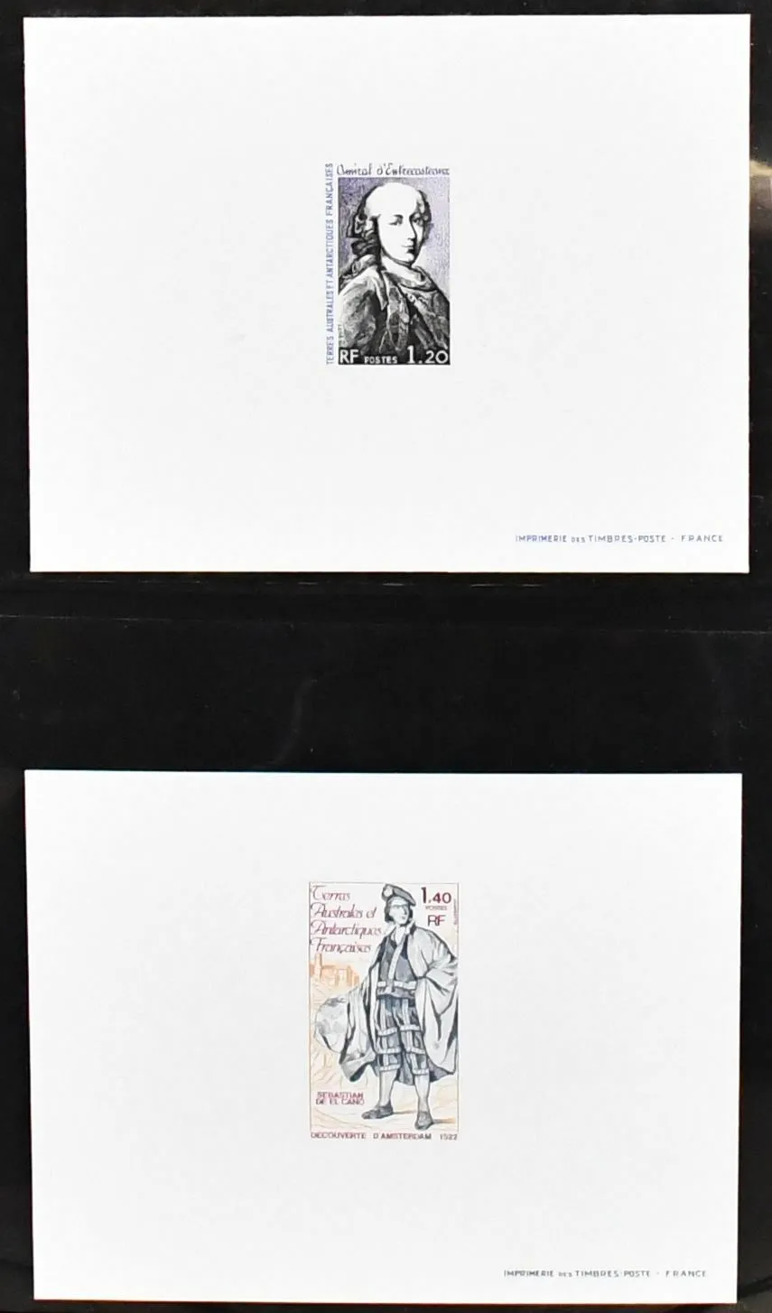 Terres australes et antarctiques françaises (TAAF), offre rare avec 21 blocs ministériels "Epreuve de Luxe" avec motifs antarctiques correspondants comme manchots etc. Selon la liste jointe, le lot a coûté plus de 2300 DM