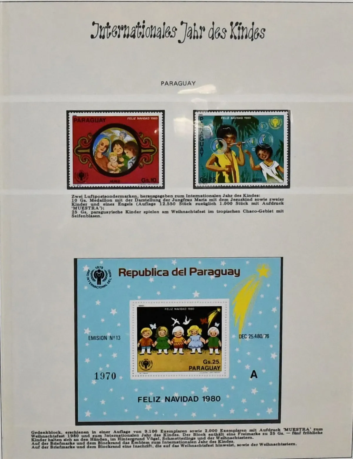 "Année de l'enfant", collection par abonnement en deux volumes avec émissions d'outre-mer neuves sur le thème, sur 142 pages complètes, avec timbres et blocs, dont Afrique…
