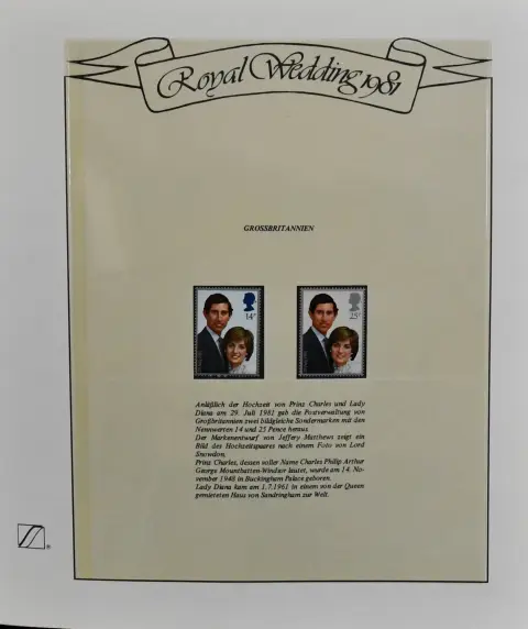 "Royal Wedding 1981", extensive mint subscription collection with 120 blocks and miniature sheets alone, in two as-new Lindner-T albums each with…