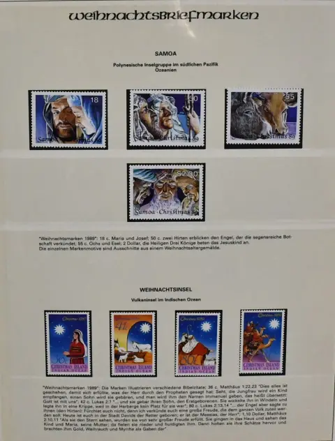 "Christmas", three-volume subscription collection on 215 full pages, mostly mint series, issues and blocks from around the world, including several…