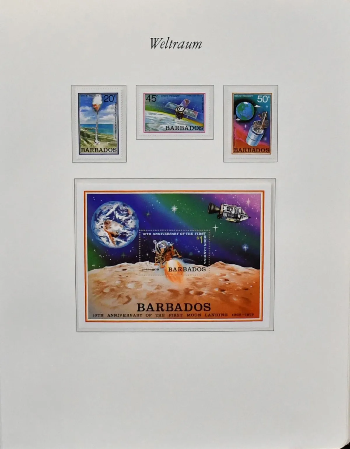 Astronomy/Space, two-volume, mostly mint collection from subscription on 53 pages, with blocks and stamps, including plenty of Africa