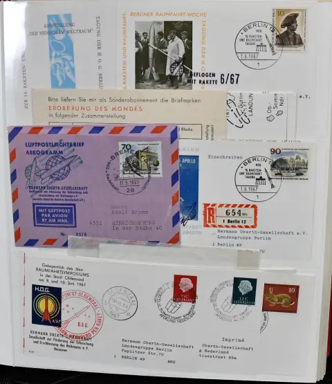 Airmail, interesting stock of approx. 180 different items from the 1960s and 70s, including rocket flights, airships and balloon flights, varied