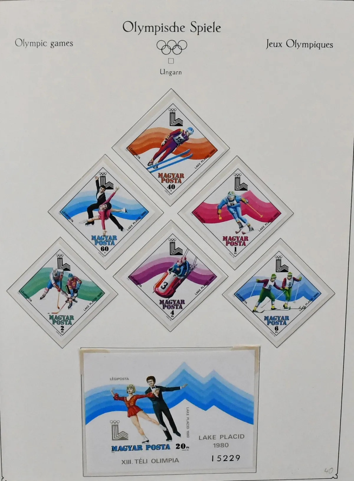 Olympia 1980, extensive three-volume, mostly mint collection of the "Boycott Games" Moscow with a multitude of issues and blocks, including…