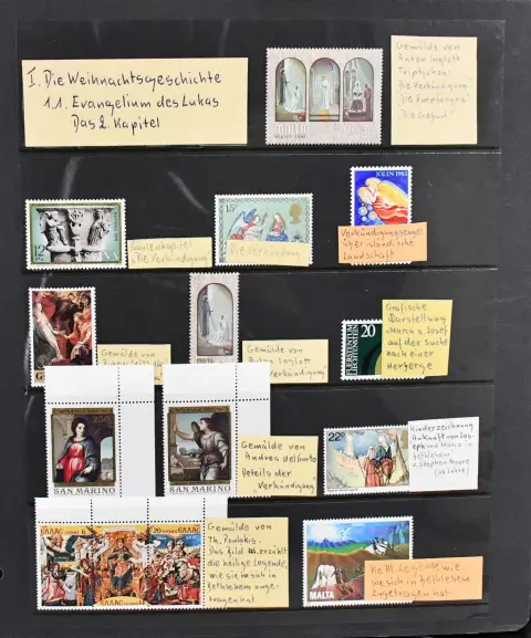 Kerstmis, verzameling in album of ordner met veel materiaal, o.a. "Advent", "Gebruiken", "Aanbidding der herders" enz.