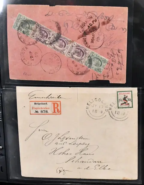 Hele wereld, ringband met 105 uitsluitend betere stukken uit ca. 1727-1946, alle bedoeld als losse kavels, maar vanwege de waarden (meestal tussen...