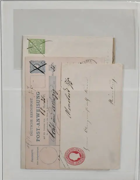 Worldwide, letter lot with special features, including Austria no. 37 uncancelled on letter from Bihacz/Turkey, Honduras no. 8 on "specimen" sheet, German Reich