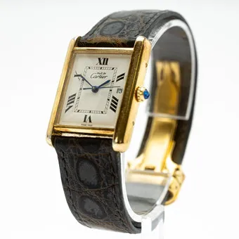Cartier Tank Armbanduhr.