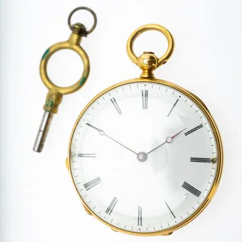 750er Gold Taschenuhr.