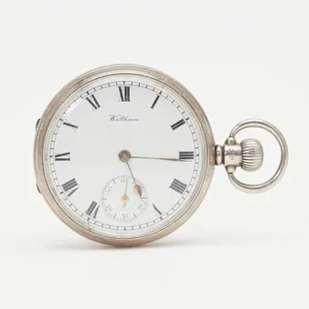 LÉPINE. Taschenuhr, American Waltham Watch Co, 925er Silber, um 1913, Frankreich.