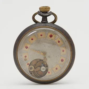 8-TAGE. Taschenuhr, System Hendomas "8 Jours", um 1920.