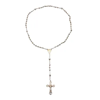 Rozenkrans ketting van 800 zilver.