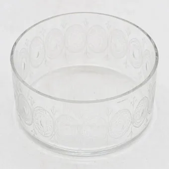 Schott Zwiesel, coupe design, décor taillé à la main, verre transparent, 1979.
