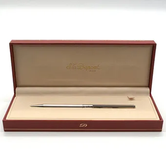 ST Dupont Paris, silver-plated ballpoint pen in original case circa 1980.