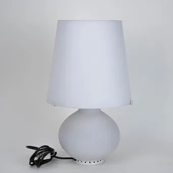 Glass table lamp, MAX INGRAND. Fontana Arte, 'Fontana' small table lamp.